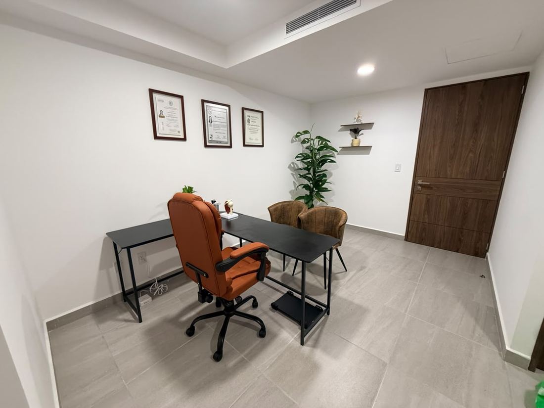 Consultorio, escritorio y credenciales